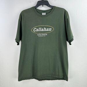 Callahan Auto Parts Tshirt Mens Large Green Tee Streetwear Vibes Mechanic Grunge
